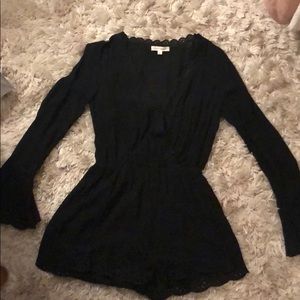 Black Eyelet Romper